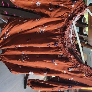 EUC MIMI CHICA Burnt orange Off the shoulder top